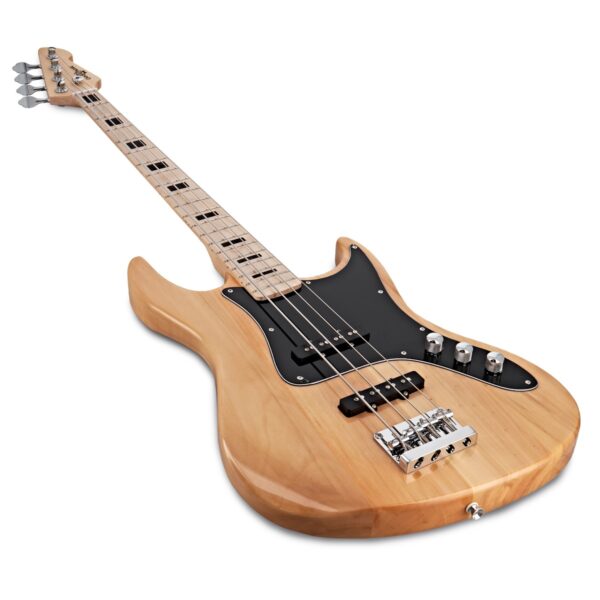 LA II Bass Guitar Natural 15W Bass Amp Pack
