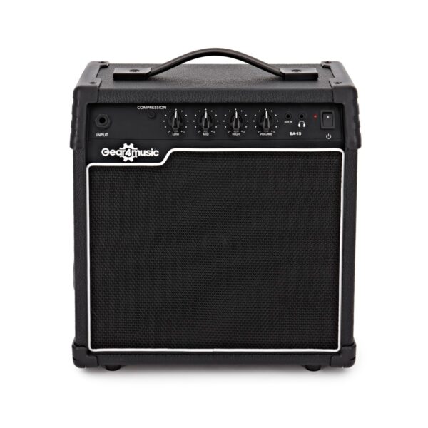 Chicago Bass Guitar Natural 15W Bass Amp & Accessory Pack