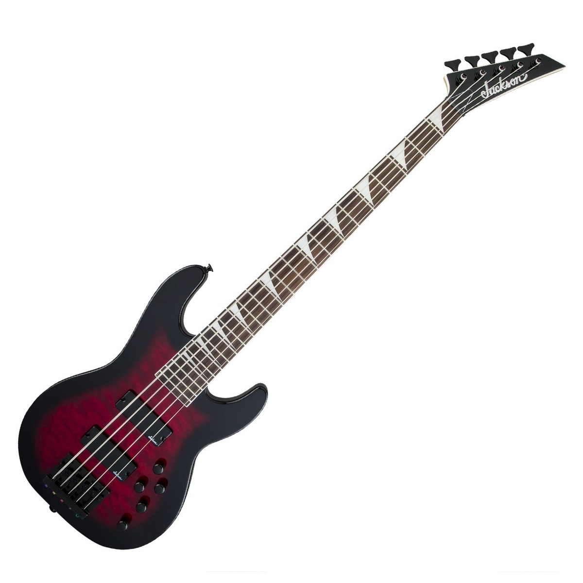 Jackson JS Series Concert 5-String Bass JS3VQ Transparent Red Burst