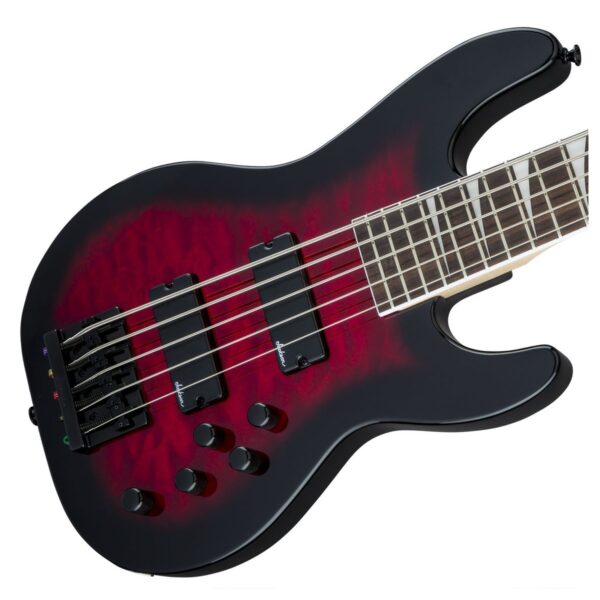 Jackson JS Series Concert 5-String Bass JS3VQ Transparent Red Burst
