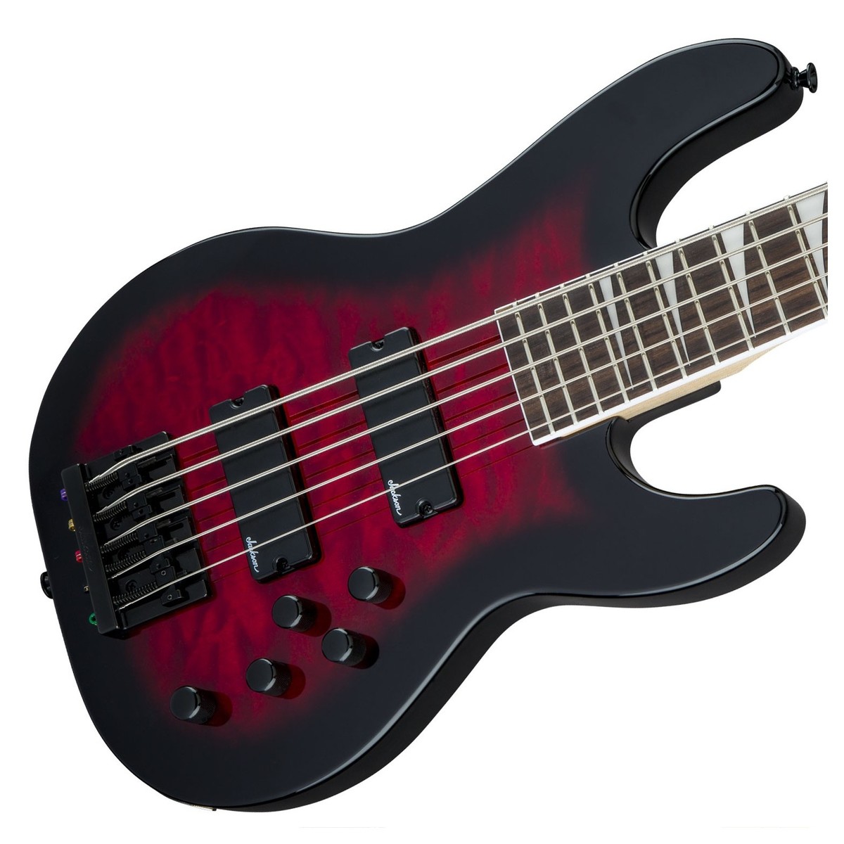 Jackson JS Series Concert 5-String Bass JS3VQ Transparent Red Burst