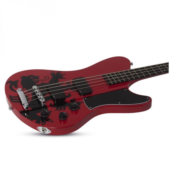 Schecter Simon Gallup Ultra Bass Red Black