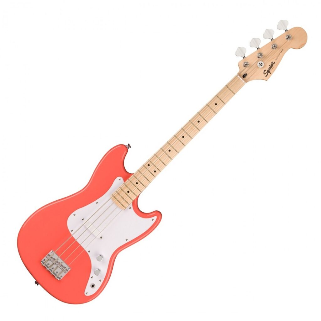 Squier Sonic Bronco Bass Tahitian Coral