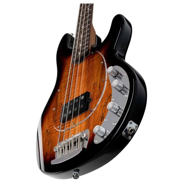 Sterling Stingray RAY34 Spalted Maple Top 3-Tone Sunburst