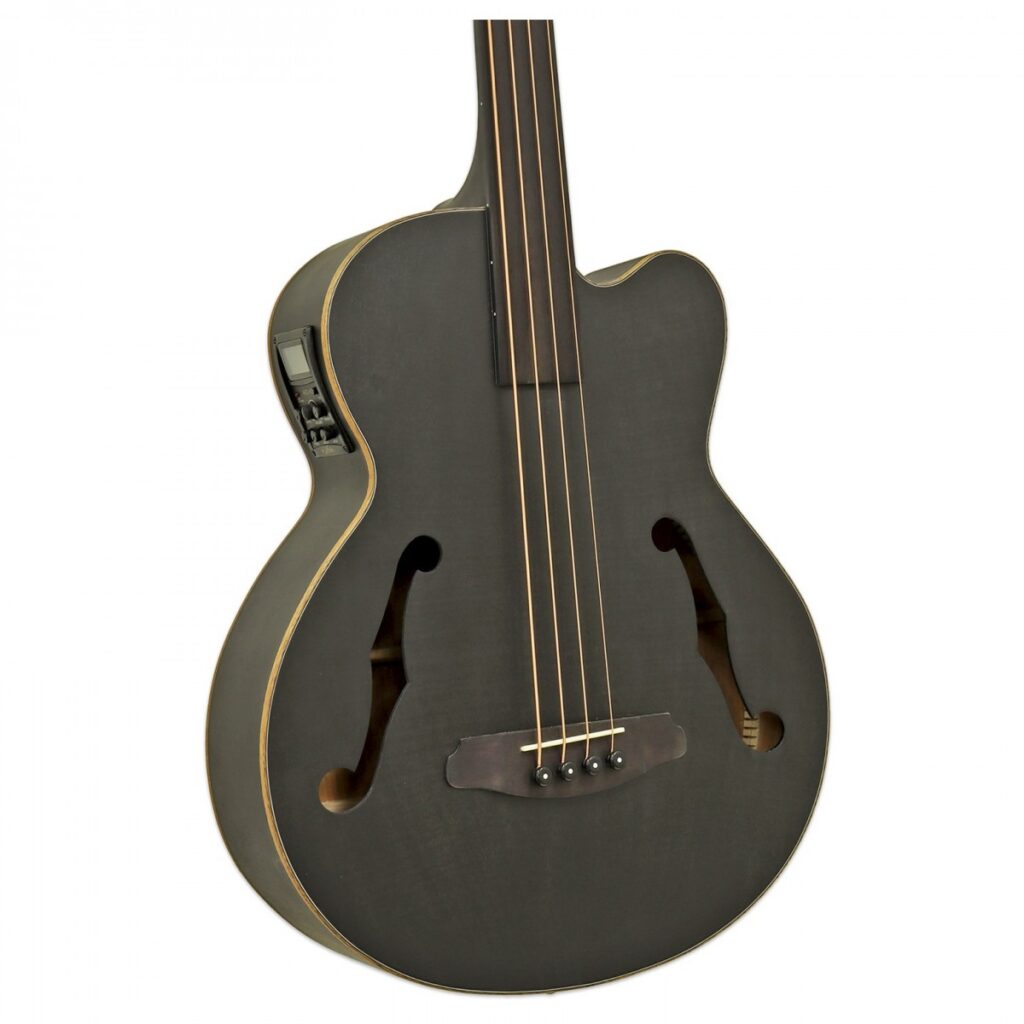 Aria FEB-F2M/FL Medium Scale Fretless Bass Stained Black