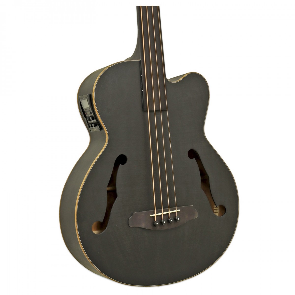 Aria FEB-F2M/FL Medium Scale Fretless Bass Stained Black