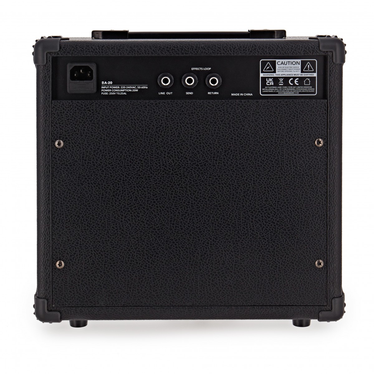 20W Electric Bass Amp by Gear4music