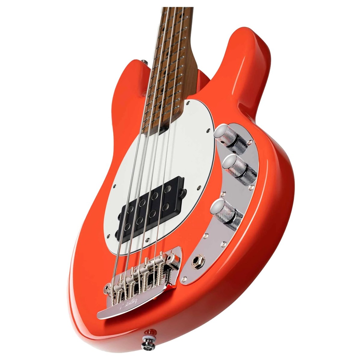 Sterling StingRay Short Scale Bass Fiesta Red