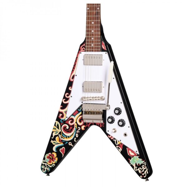 Epiphone Jimi Hendrix "Love Drops" Flying V Inspired by Gibson Custom Ebony