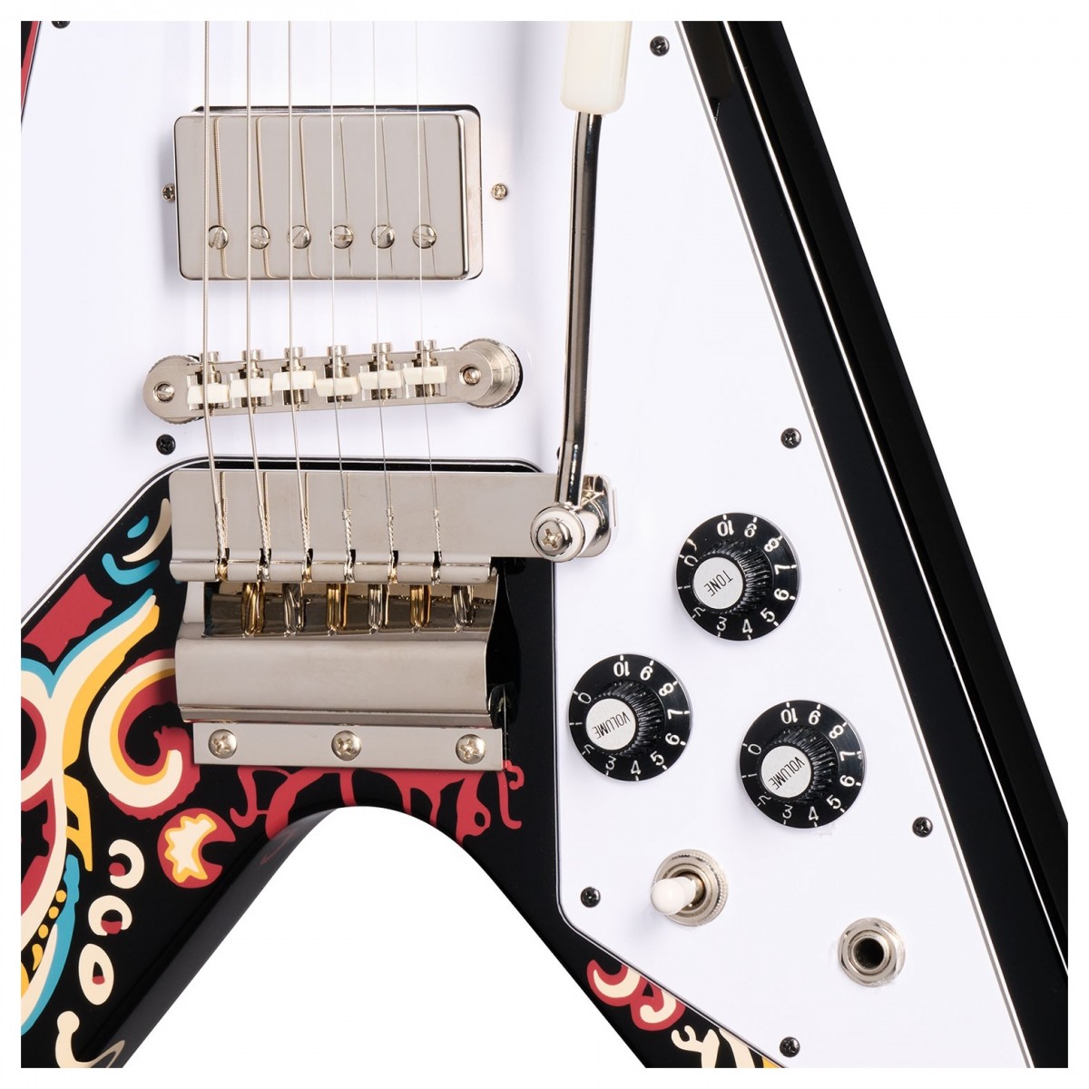 Epiphone Jimi Hendrix "Love Drops" Flying V Inspired by Gibson Custom Ebony