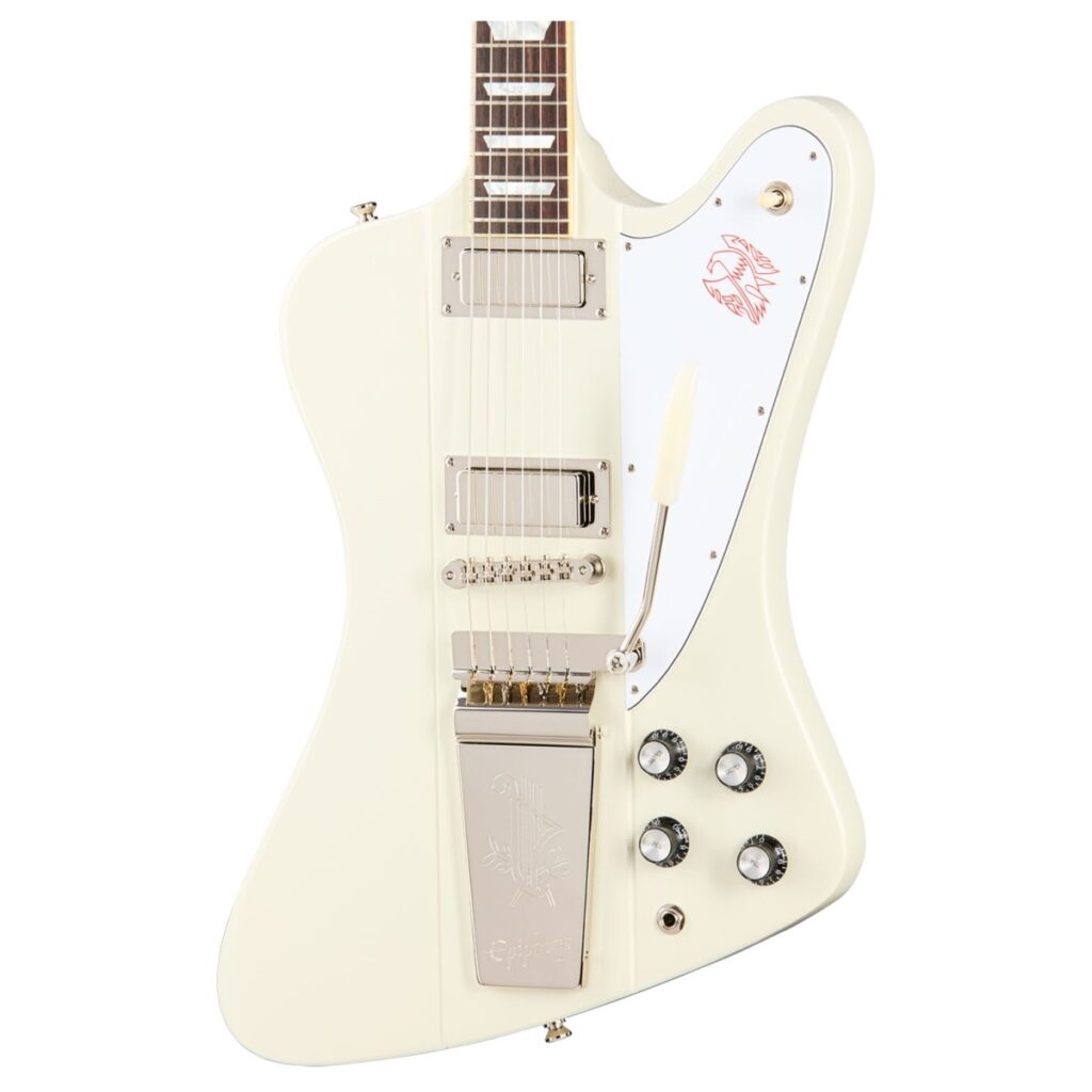 Epiphone 1963 Firebird V Maestro Vibrola Reissue Polaris White
