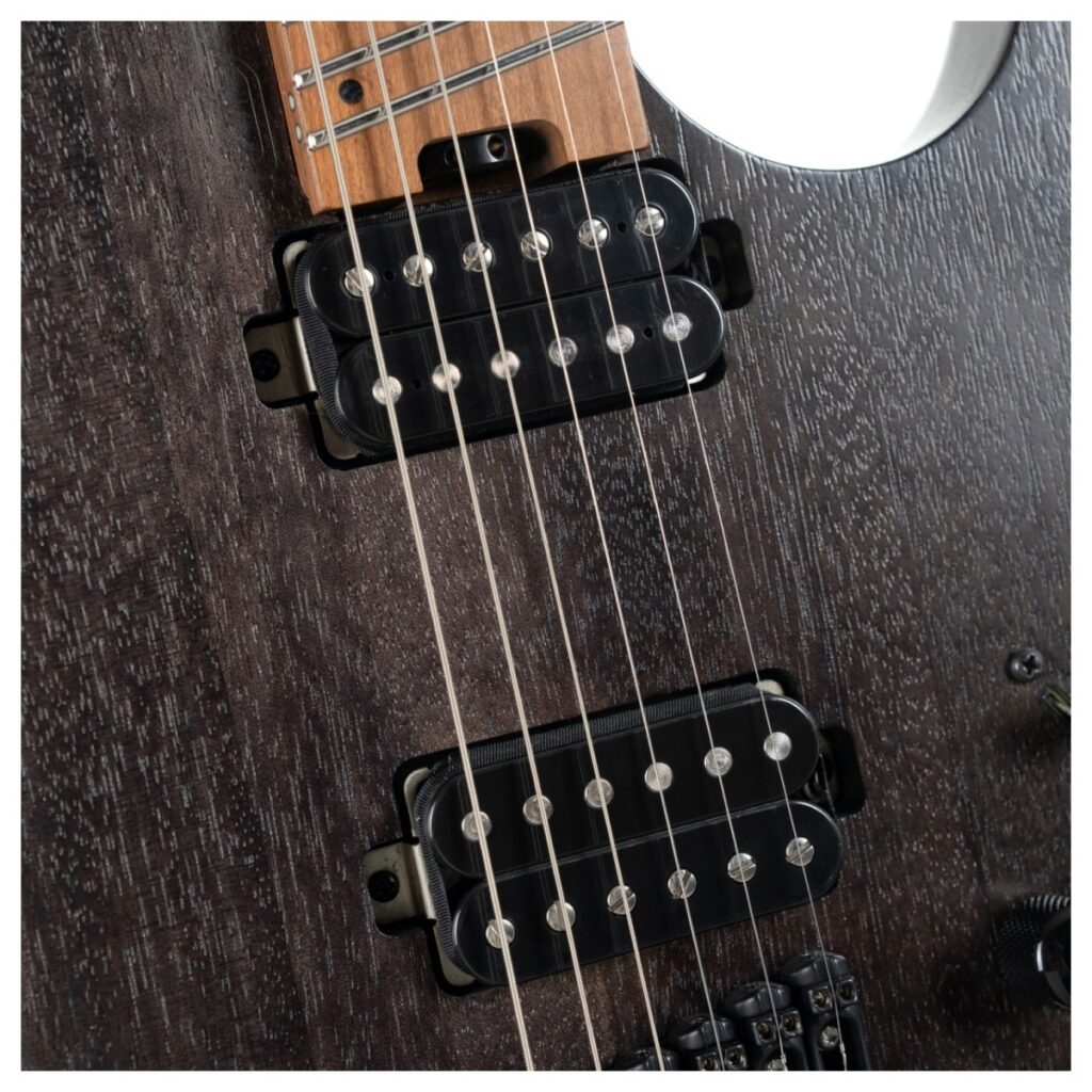 Cort Space G6MS Headless Multiscale Guitar Semi Gloss Trans Black