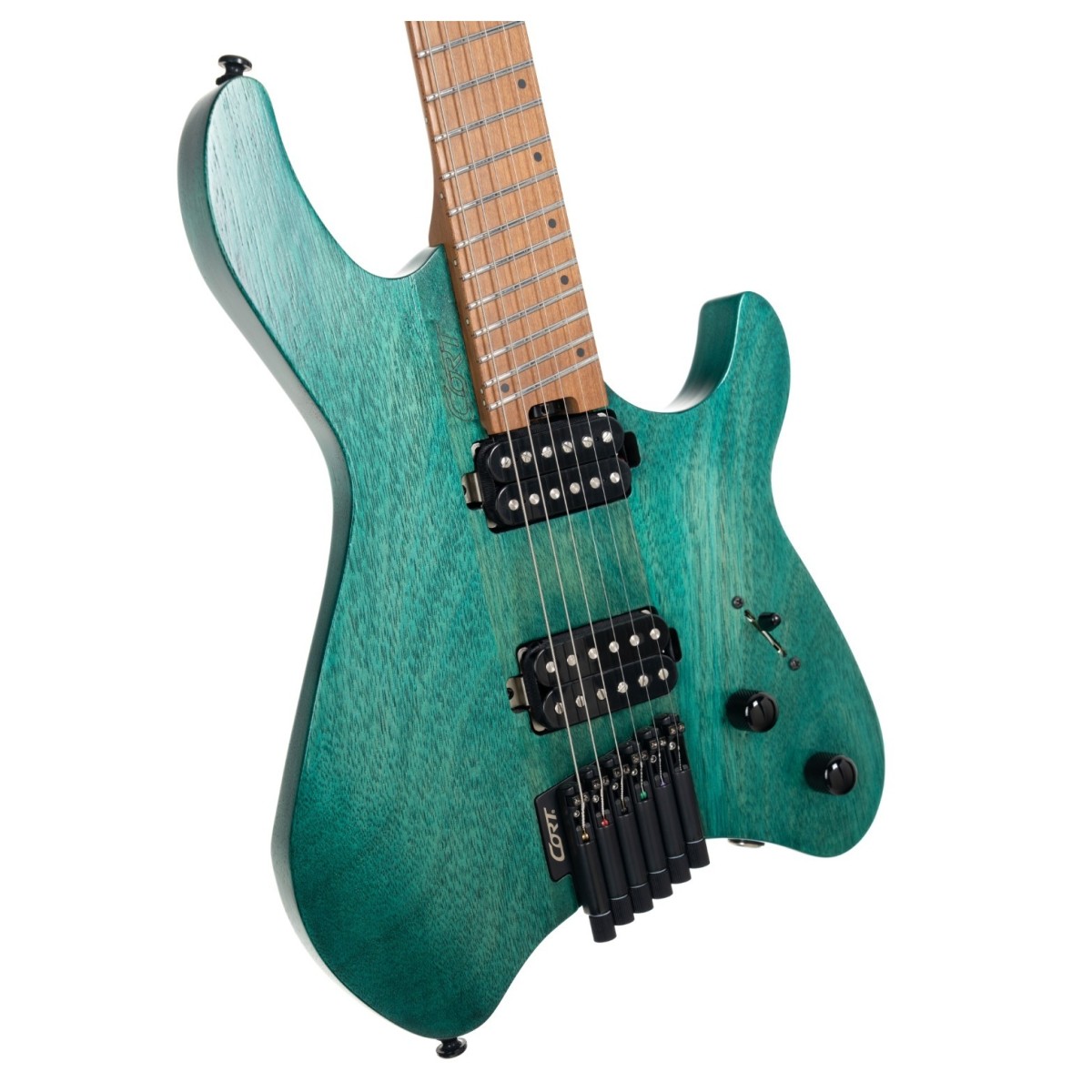 Cort Space G6MS Headless Multiscale Guitar Semi Gloss Turquoise