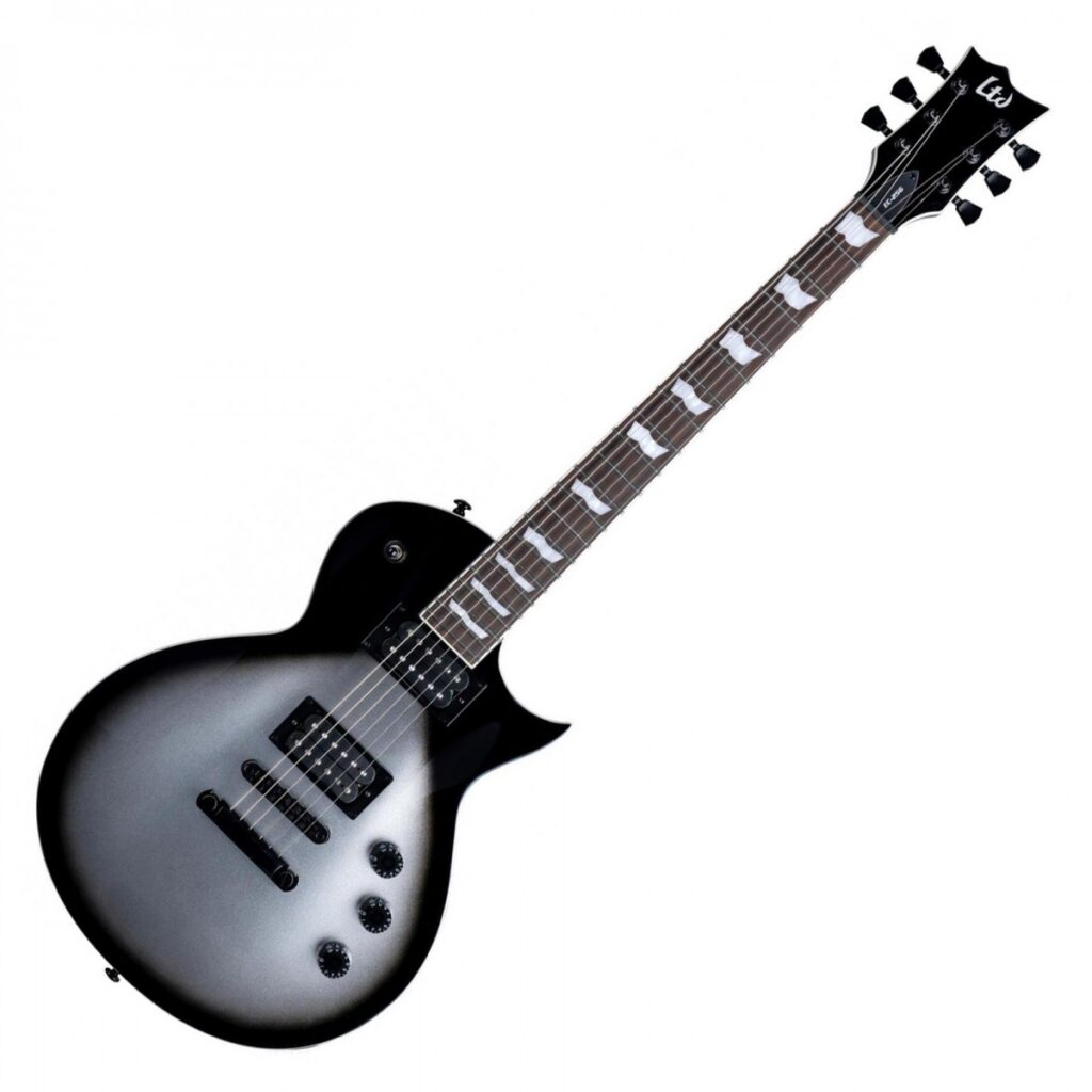 ESP LTD EC-256 Silver Sunburst Teardrop