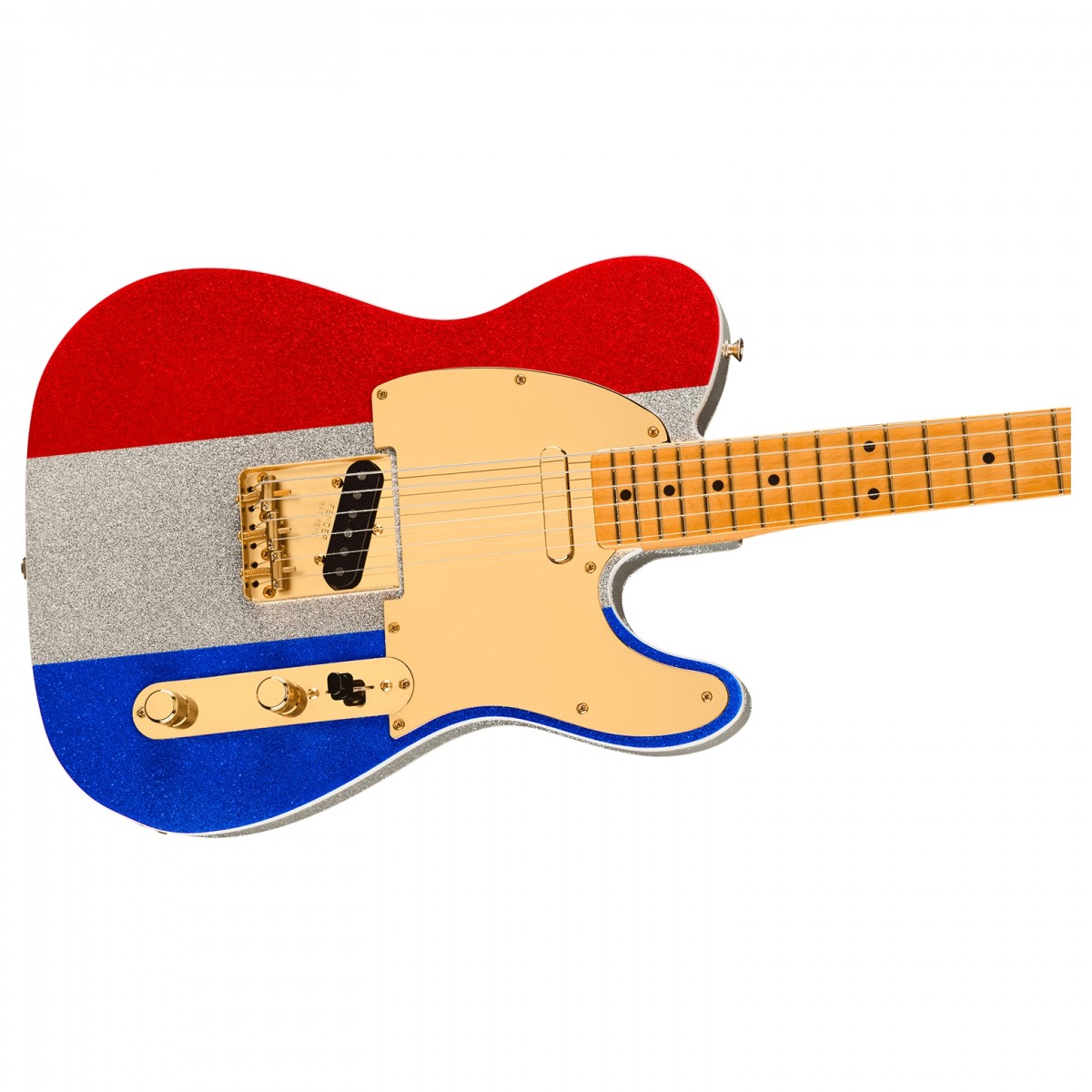 Fender Limited Edition Buck Owens Telecaster MN Red Silver and Blue Sparkle