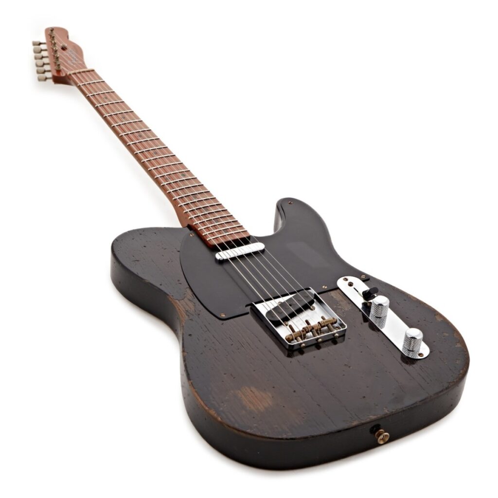 Fender Custom Shop Ltd Ed Roasted Reverse 50s Tele H Relic 1P Quartersawn Neck Ebony Transparent