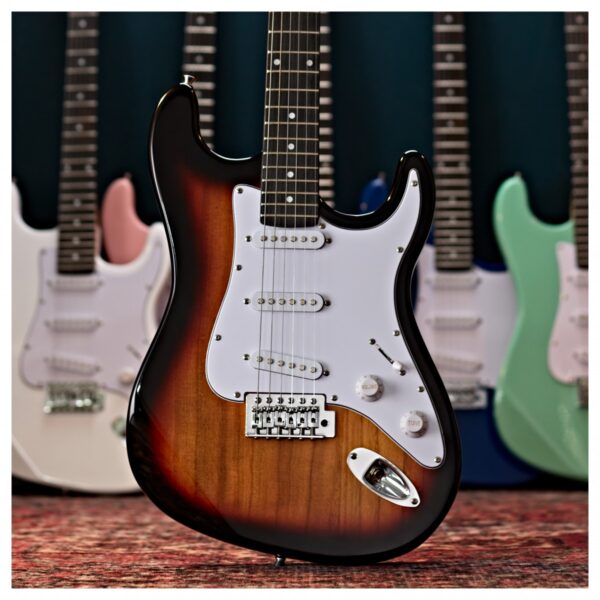 LA Electric Guitar Sunburst 15W Guitar Amp & Ultimate Accessory Pack