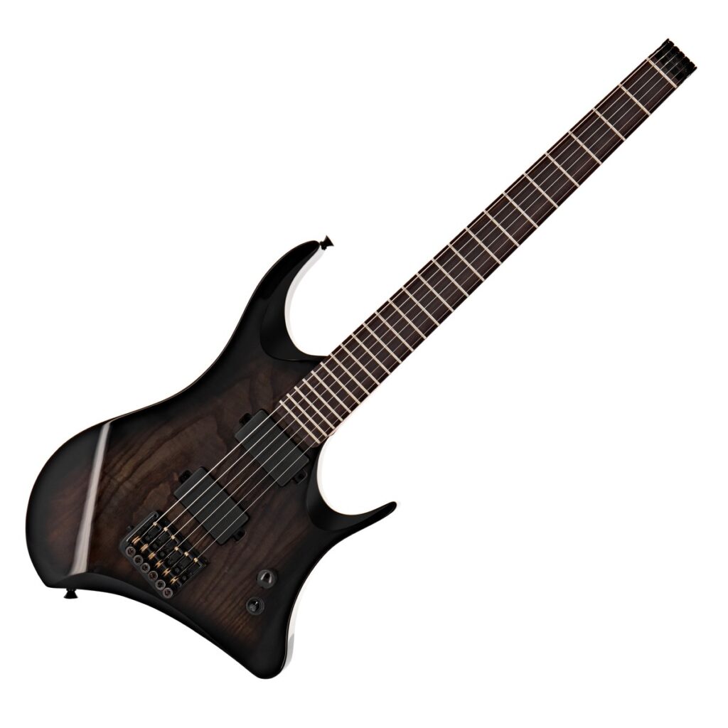 Harlem Headless Guitar by Gear4music Trans Black
