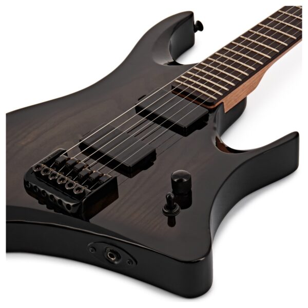 Harlem Headless Guitar by Gear4music Trans Black