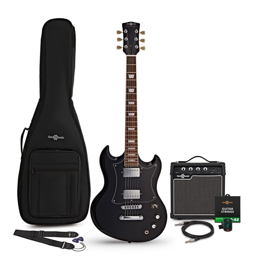 Brooklyn Select Electric Guitar Black 10W Guitar Amp & Accessory Pack