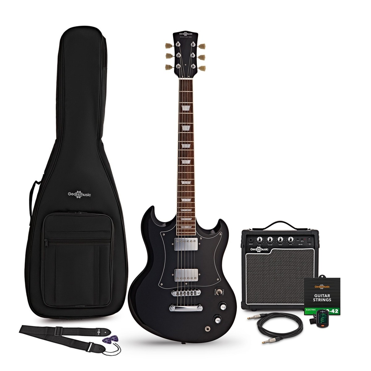 Brooklyn Select Electric Guitar Black 10W Guitar Amp & Accessory Pack