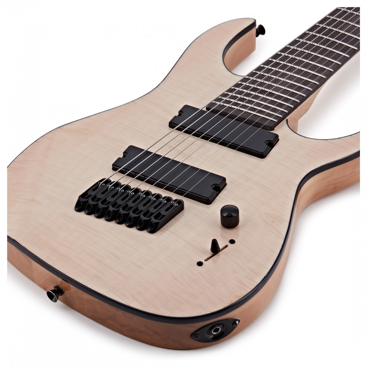 Harlem S 8-String Fanned Fret Guitar by Gear4music Natural