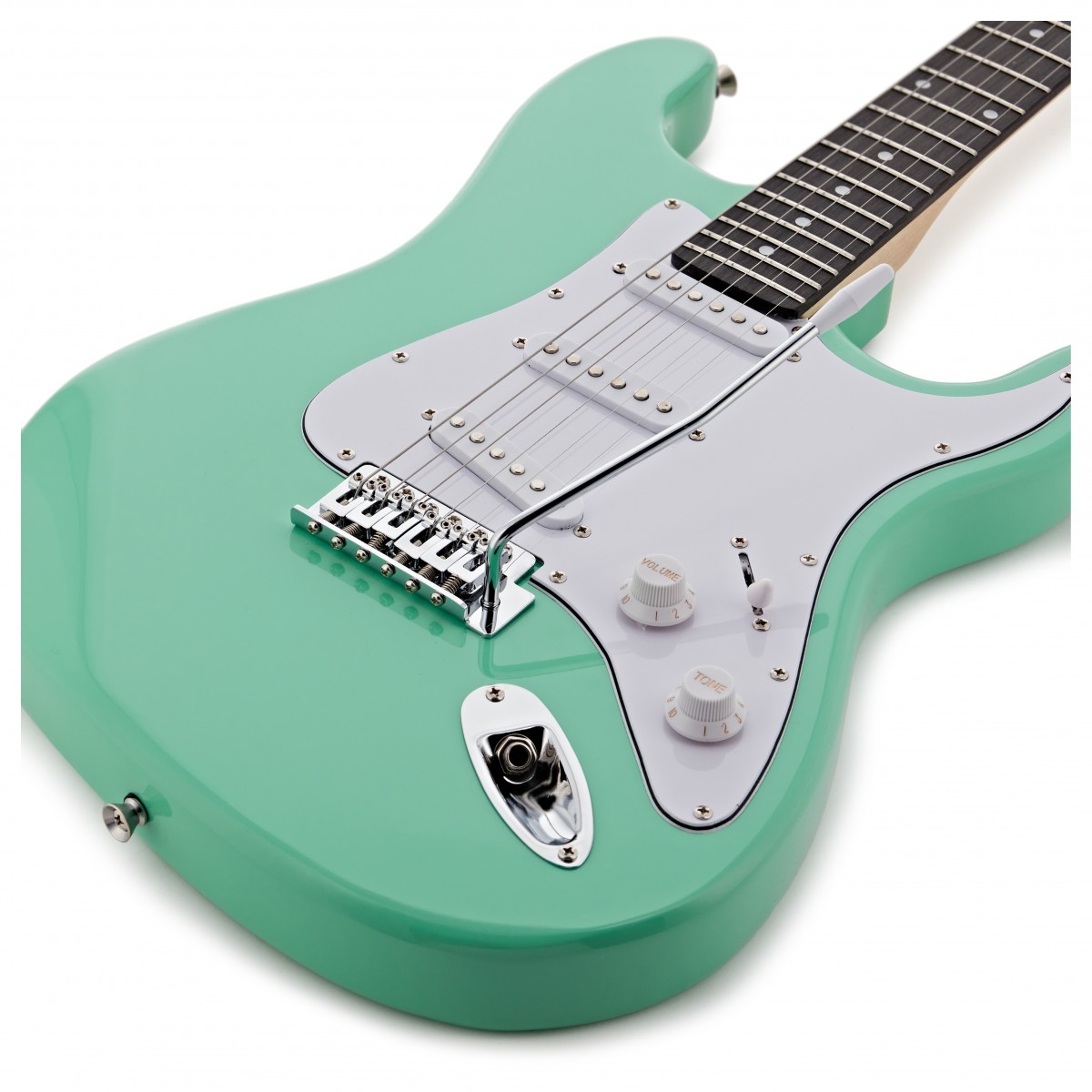 LA Electric Guitar Seafoam Green 10W Guitar Amp & Accessory Pack