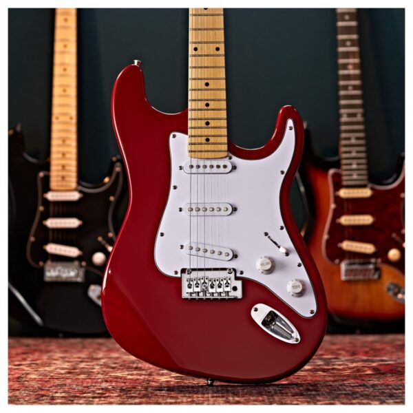 LA Select Electric Guitar Red 15W Guitar Amp & Accessory Pack
