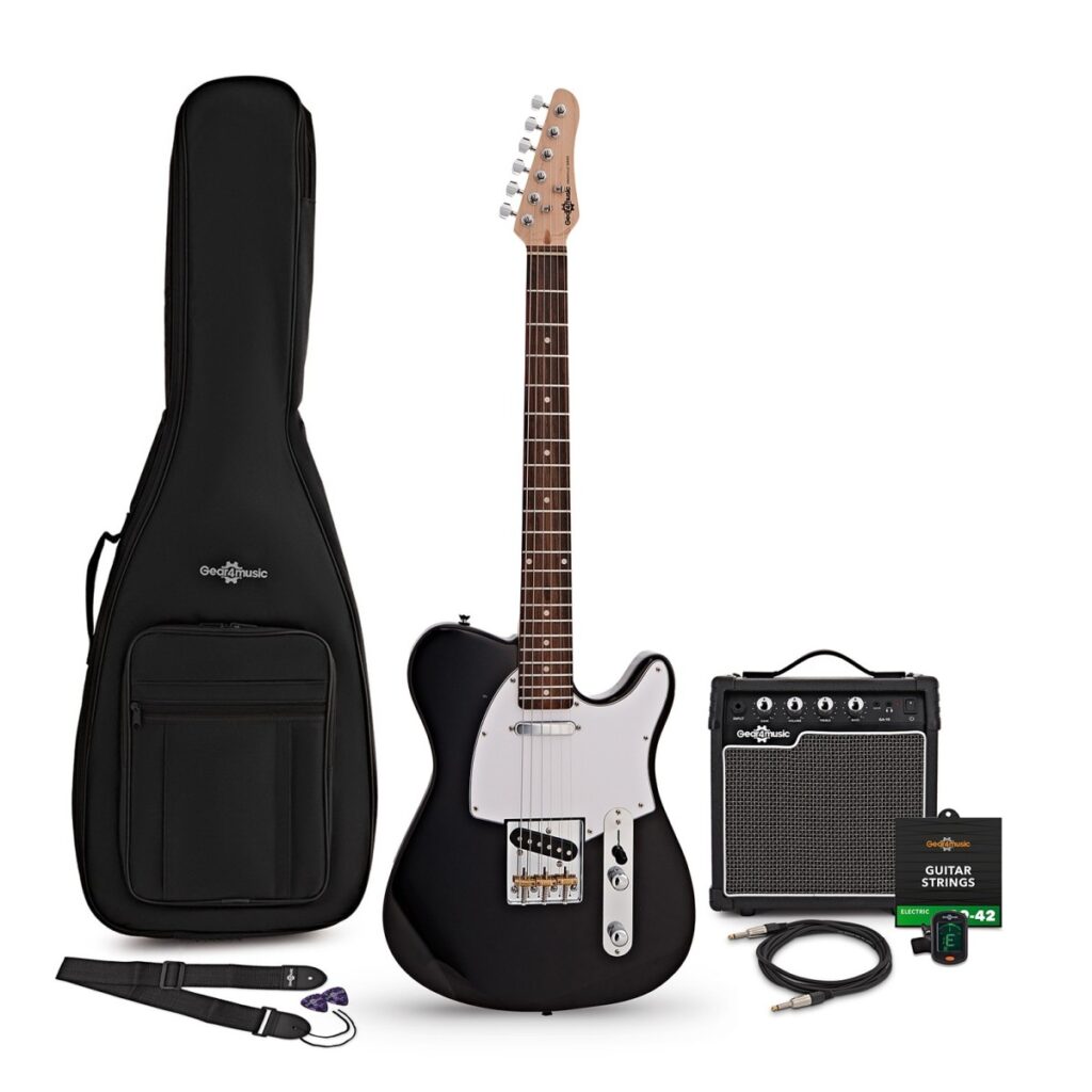 Knoxville Electric Guitar Black 10W Guitar Amp & Accessory Pack