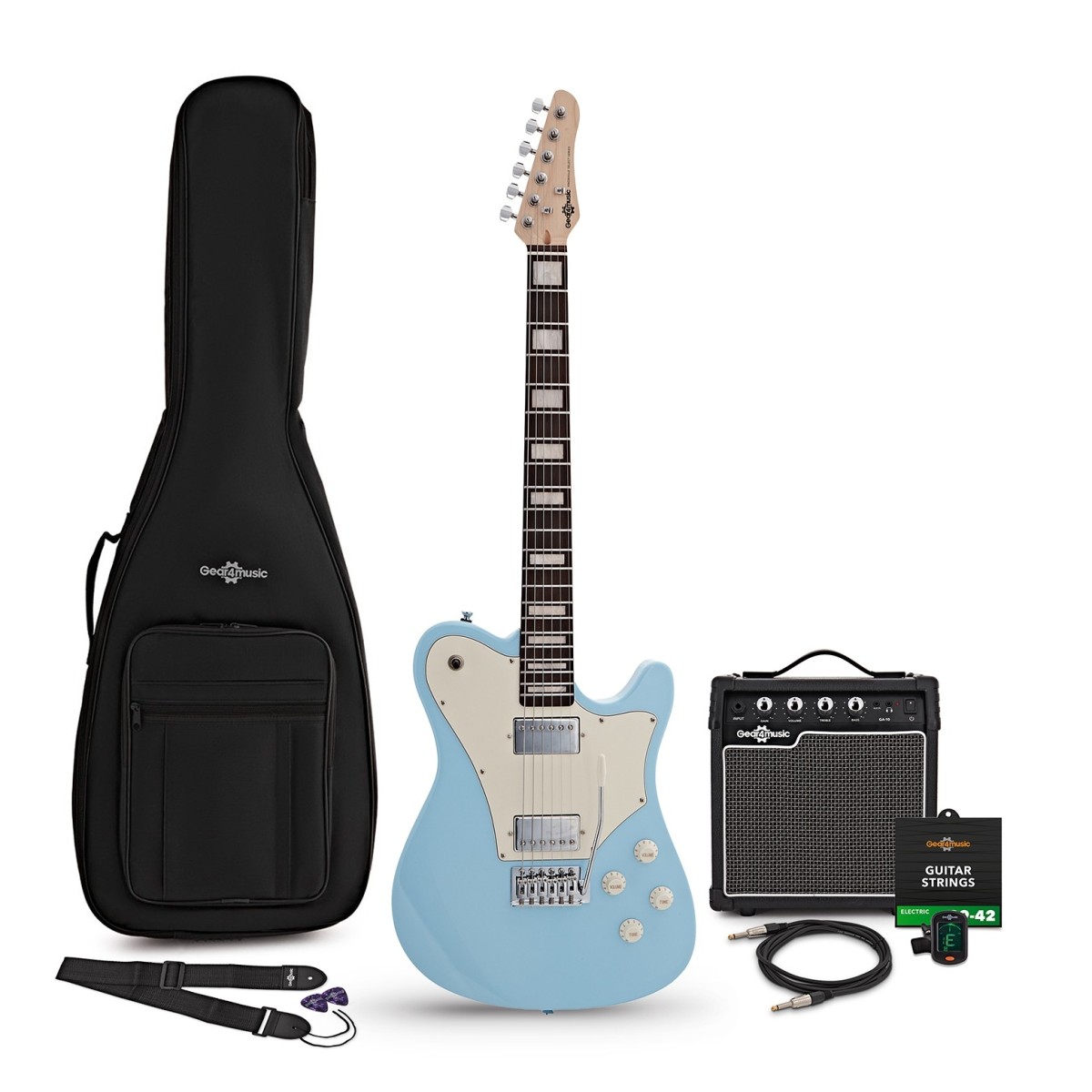 Knoxville Select Electric Guitar Blue 10W Guitar Amp & Accessory Pack