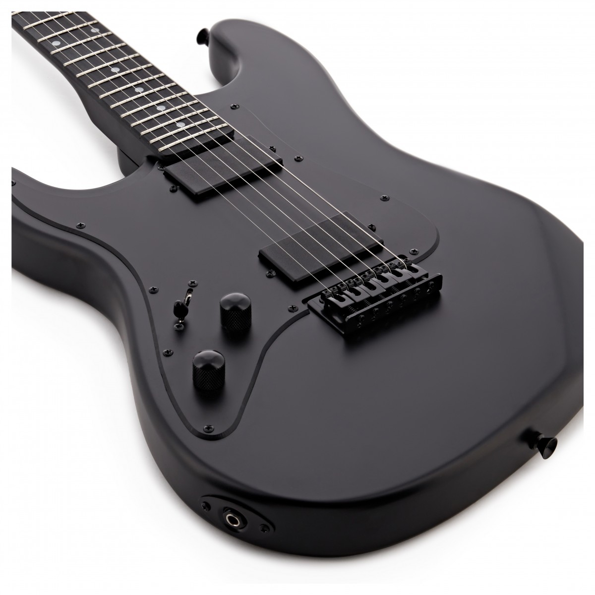 LA Select Modern Left Handed Guitar by Gear4music Blackout