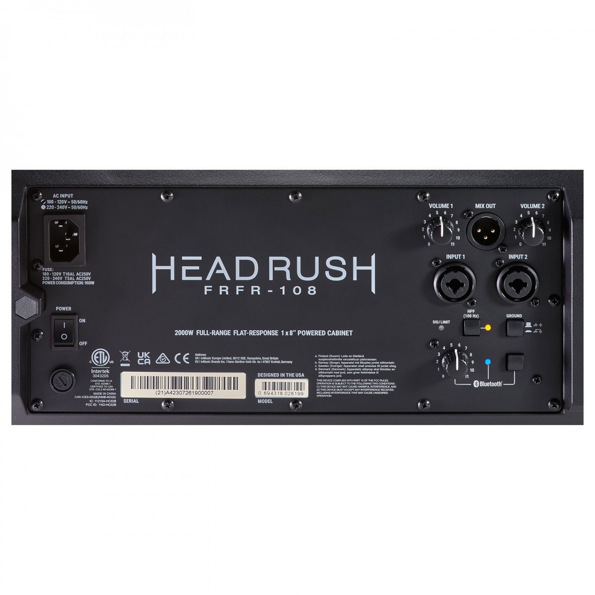 HeadRush FRFR108 MK2 2000W Full Range Powered 1x8 Speaker