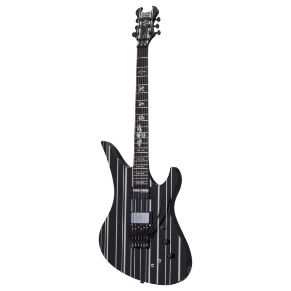Schecter Synyster Custom-S Gloss Black w/ Silver Pin Stripes