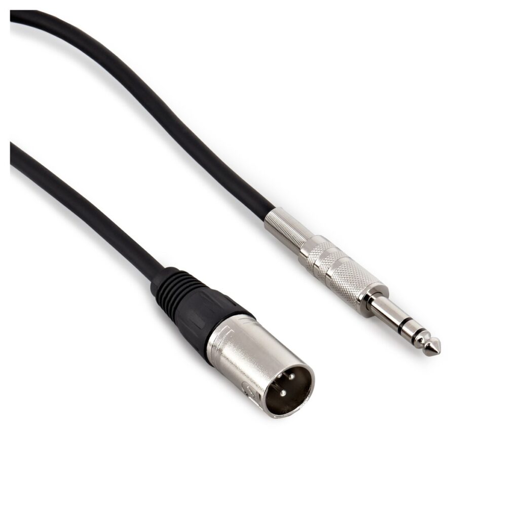 XLR (M) - Stereo 1/4inch Jack Pro Cable 1m