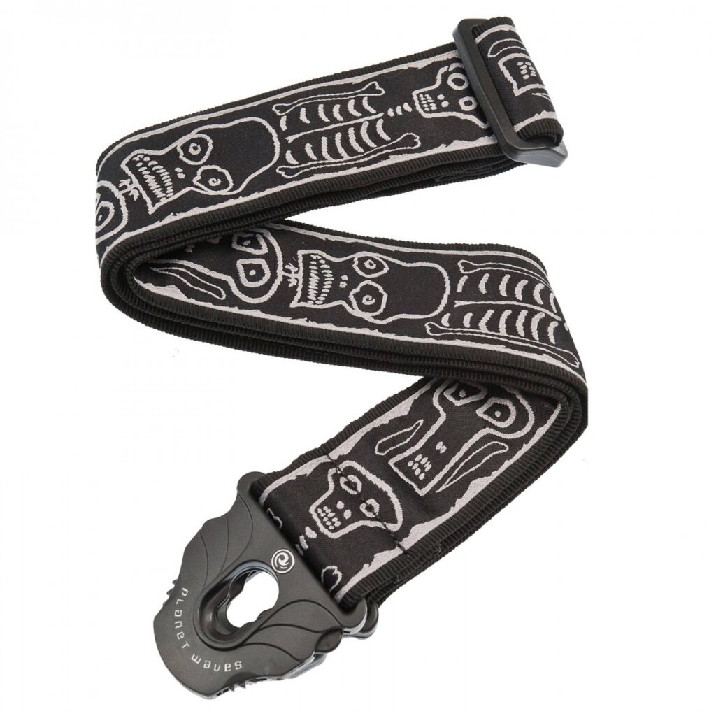 DAddario 50PLJS01 Joe Satriani Planet Lock Strap Skull N Bones