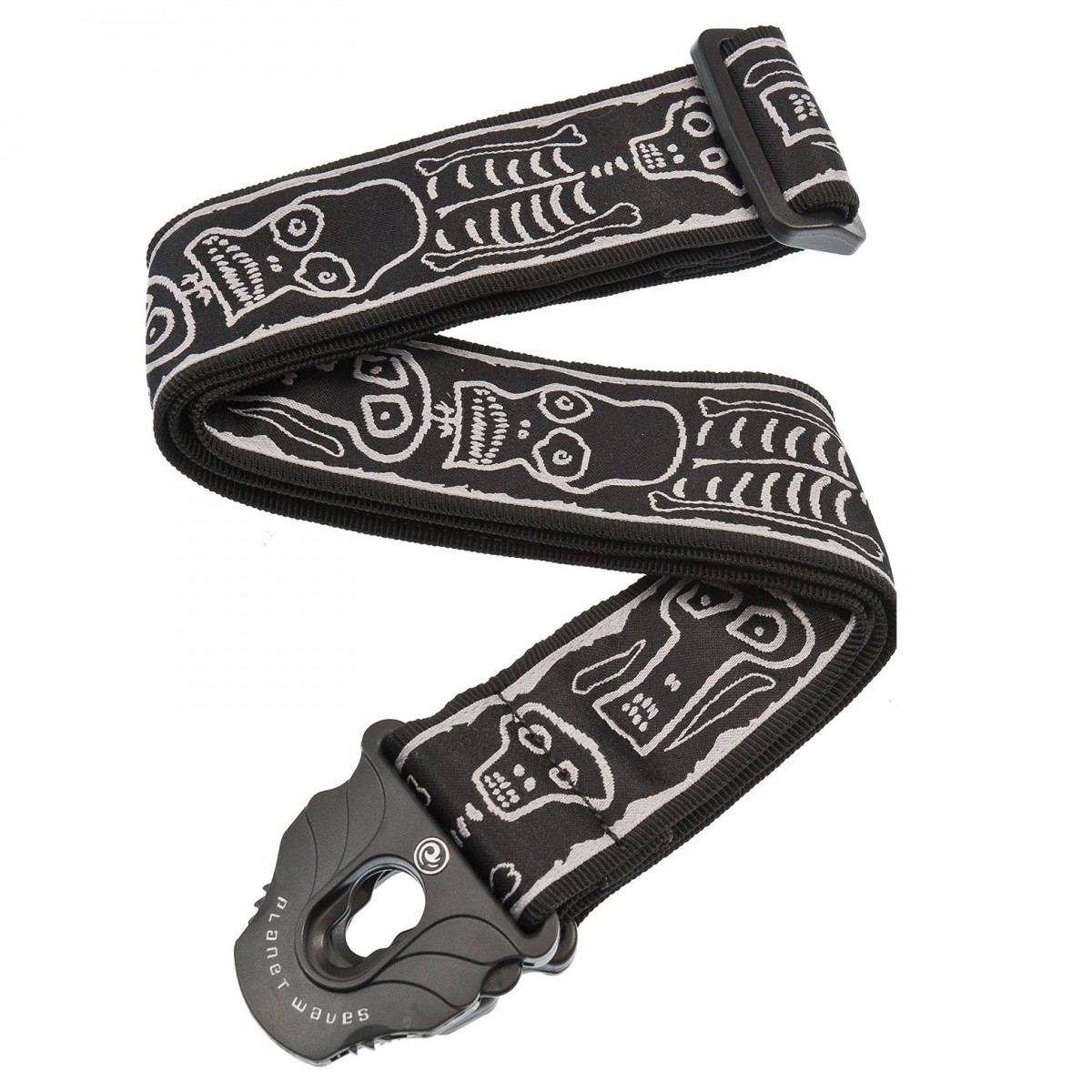 DAddario 50PLJS01 Joe Satriani Planet Lock Strap Skull N Bones - Image 1