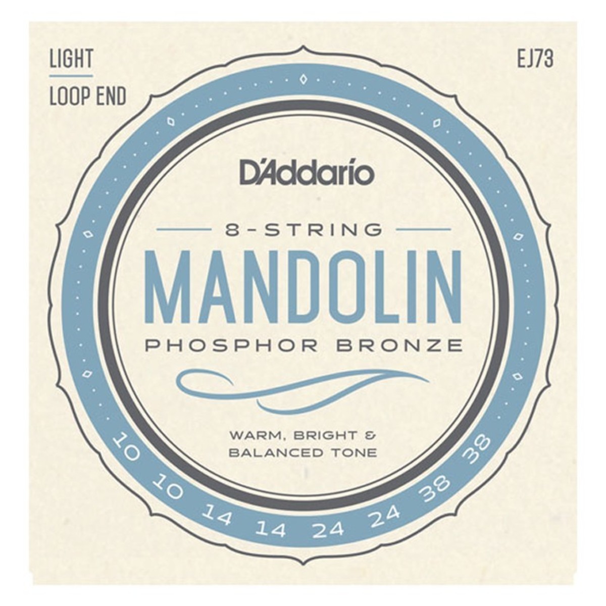 DAddario EJ73 Mandolin Strings Phosphor Bronze Light 10-38 - Image 1