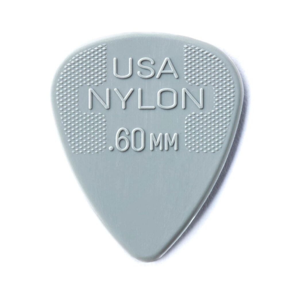 Dunlop 44P60 0.60mm Nylon Pick Light Grey Players Pack of 12