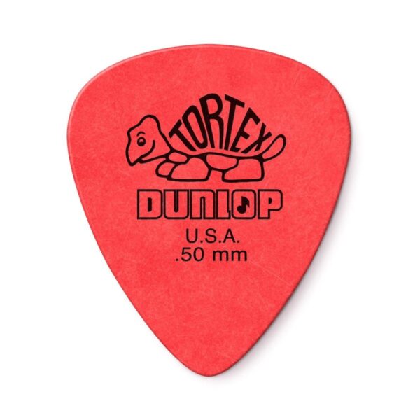 Dunlop 418P50 0.50mm Tortex Standard Pick Red Players Pack of 12 - Image 1
