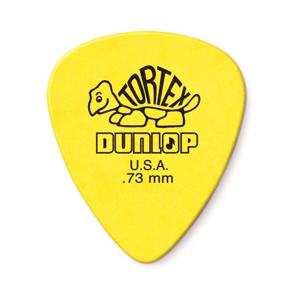 Dunlop 0.73mm Tortex Standard Pick Yellow Players Pack of 12
