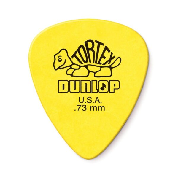 Dunlop 0.73mm Tortex Standard Pick Yellow Players Pack of 12 - Image 1