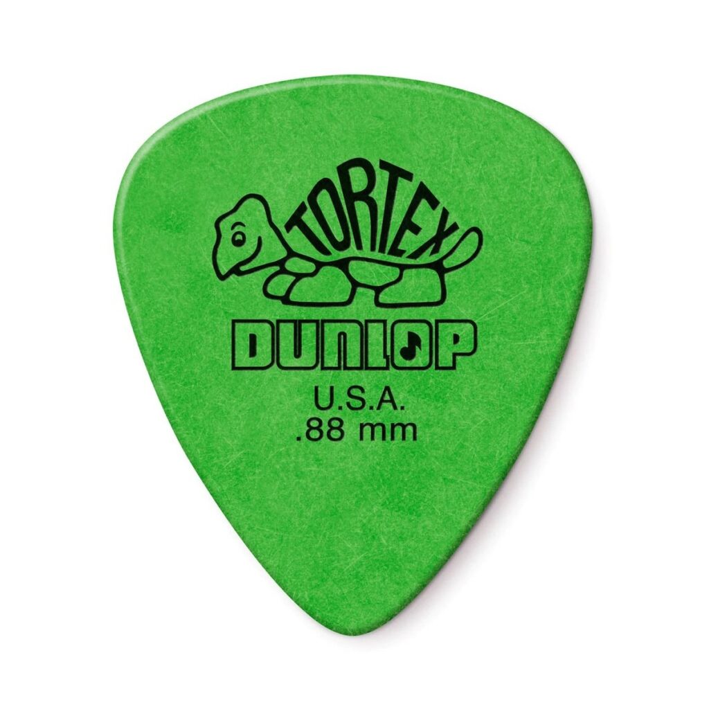 Dunlop 418P88 0.88mm Tortex Standard Pick Green Players Pack of 12
