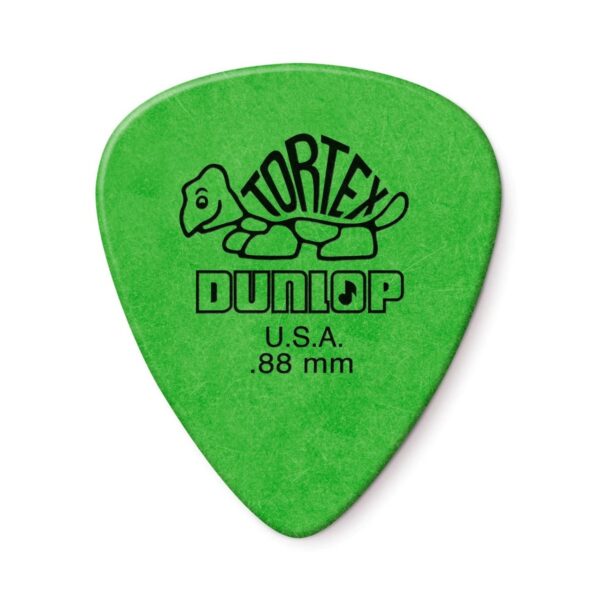 Dunlop 418P88 0.88mm Tortex Standard Pick Green Players Pack of 12 - Image 1
