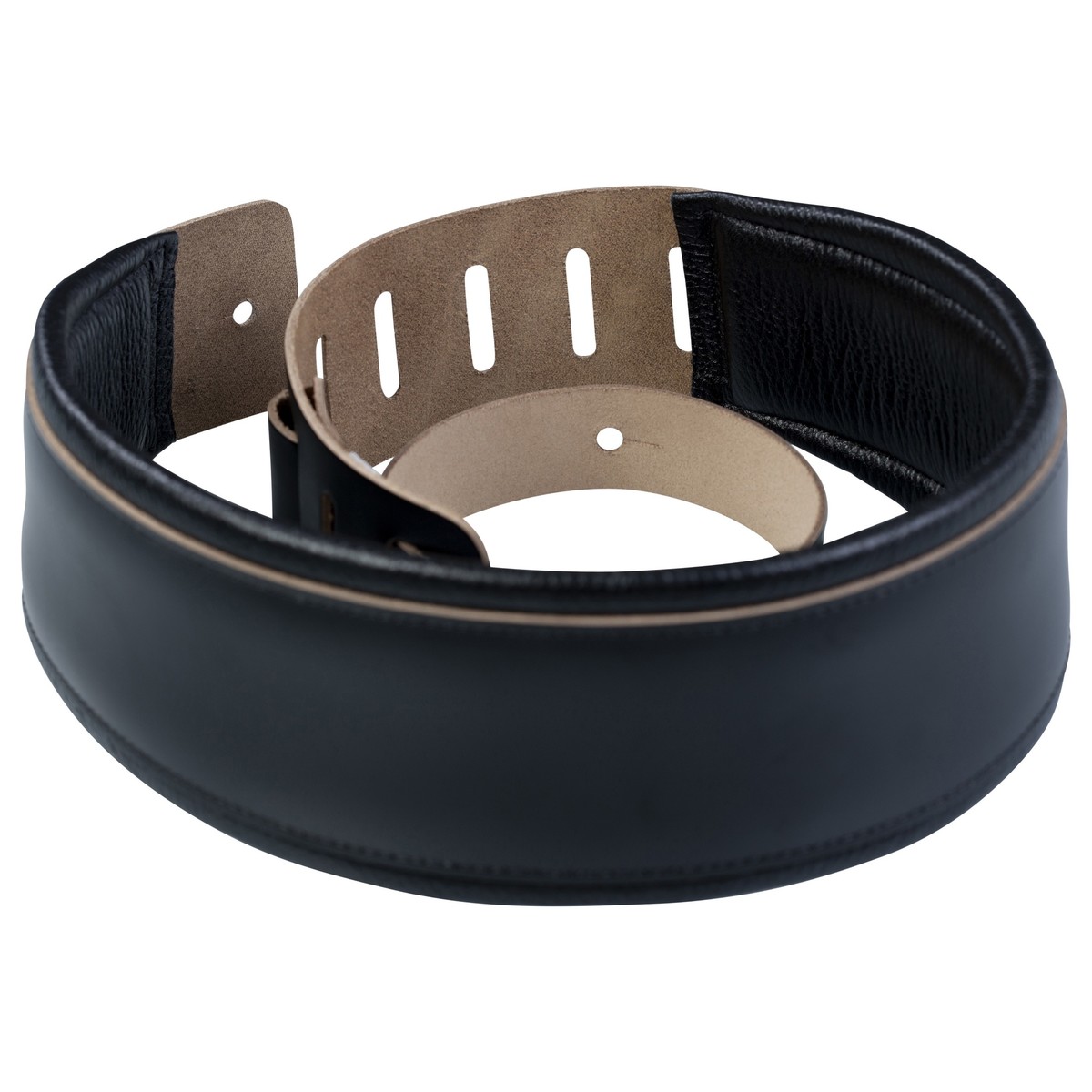 Levys DM1PD Padded Leather Strap Black - Image 4