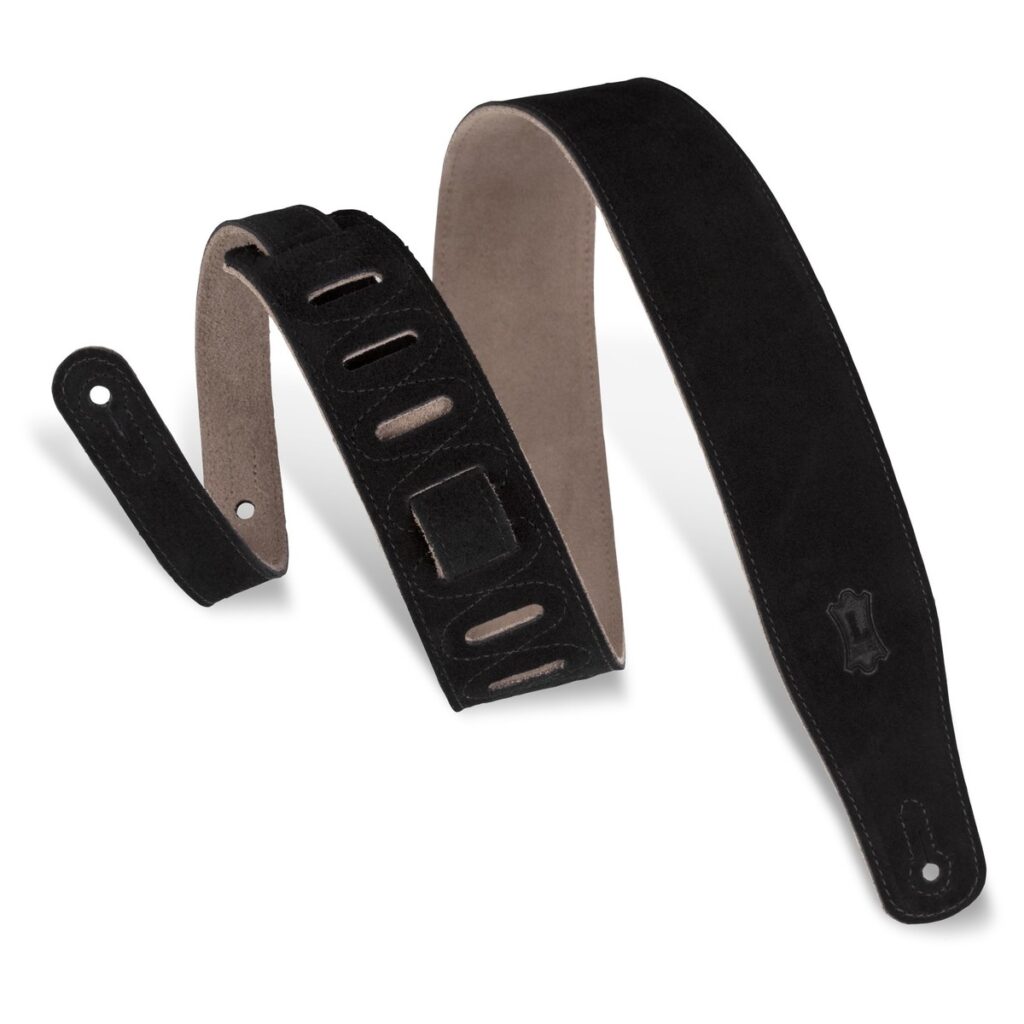 Levys MS26 Suede Leather Strap Black