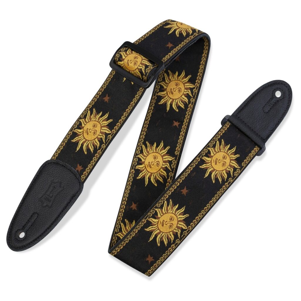 Levys MPJG-SUN-BLK Jacquard Sun Polyester Strap Black