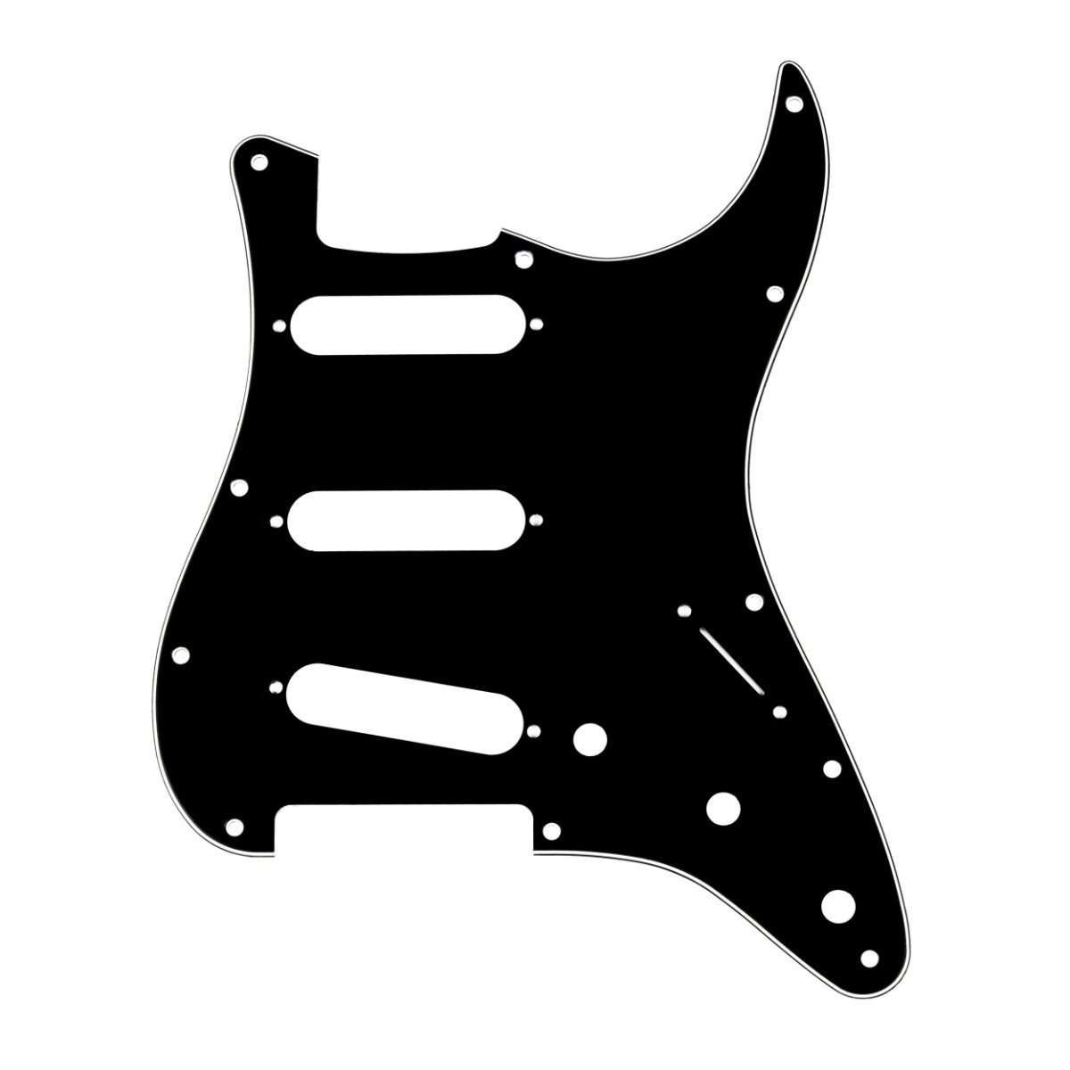 Fender 11-Hole Modern-Style Stratocaster Pickguard Black - Image 1