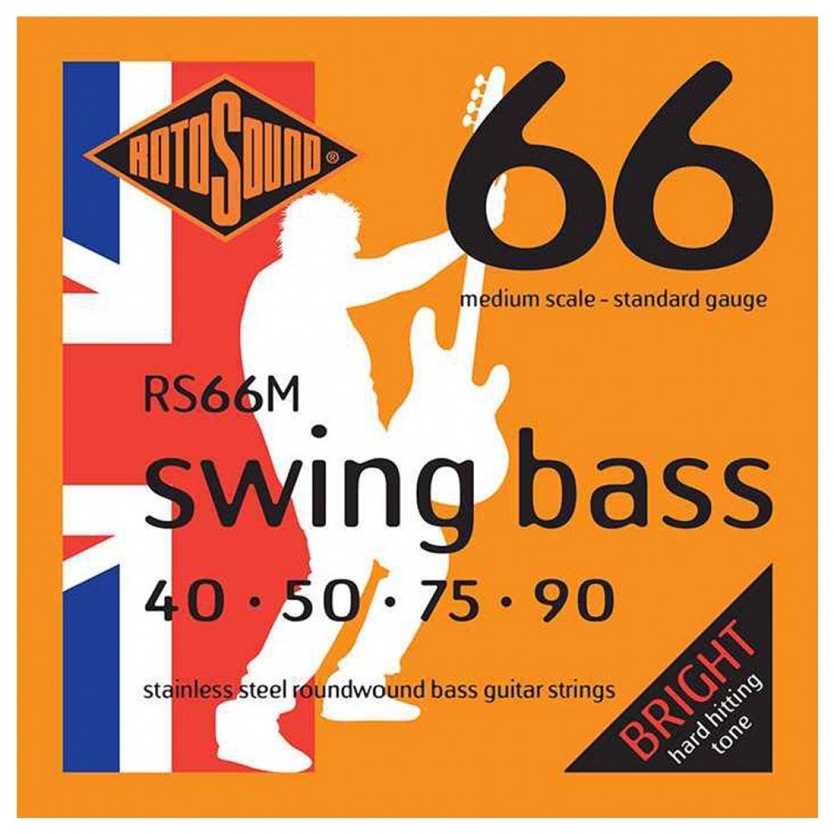 Rotosound RS66M Medium Scale Steel Bass Guitar Strings 40-90 - Image 1