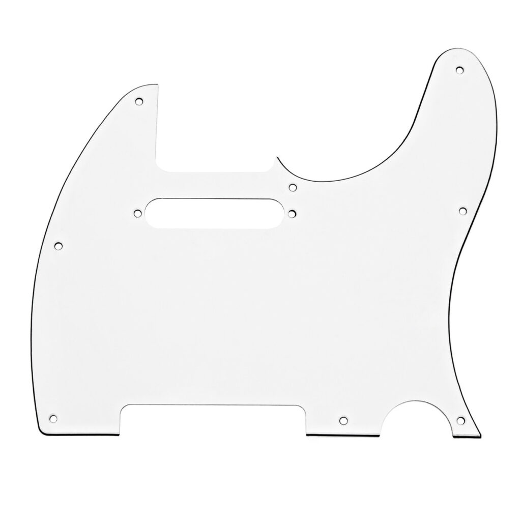 Guitarworks 8-Hole SS Scratchplate White