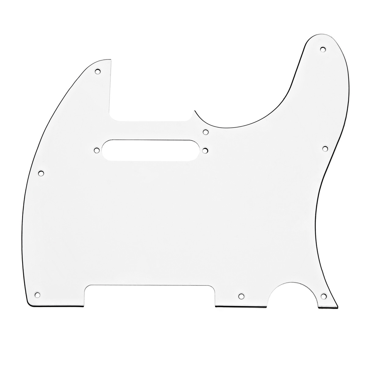 Guitarworks 8-Hole SS Scratchplate White - Image 1